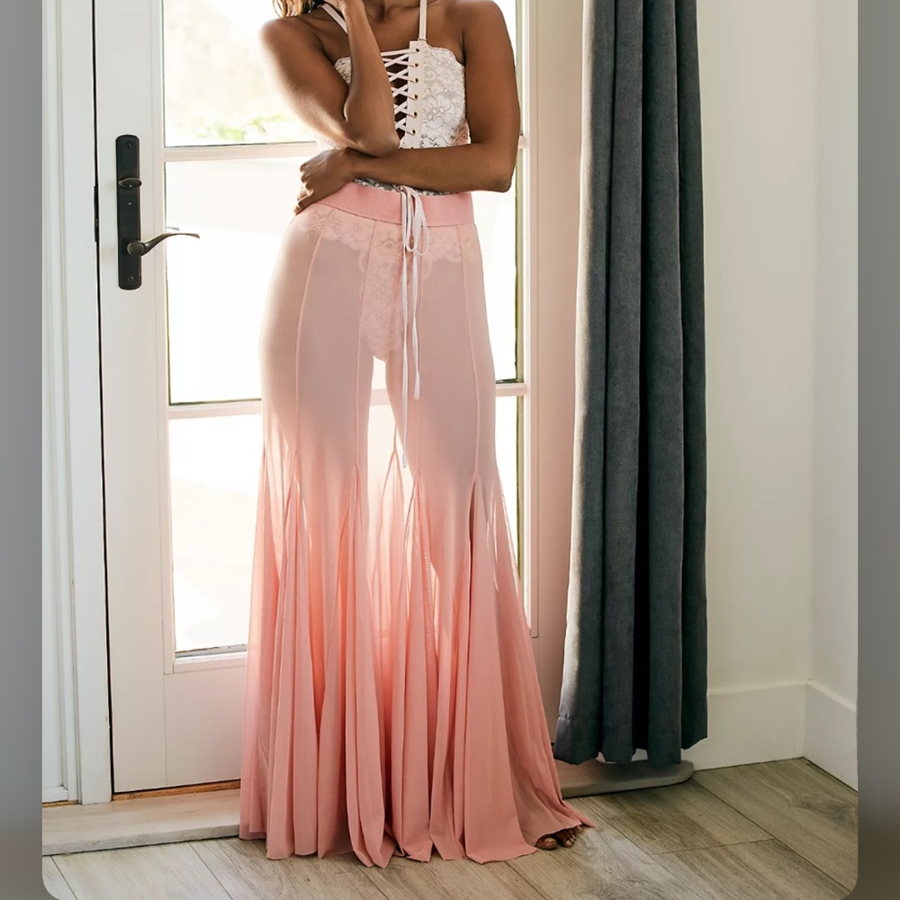 Free people Godet Girl Mesh sheer Half Slip Maxi Skirt